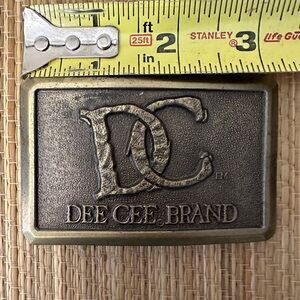 Dee Cee Brand Solid Brass Men’s Belt Buckle 3” X 2” Made In USA.